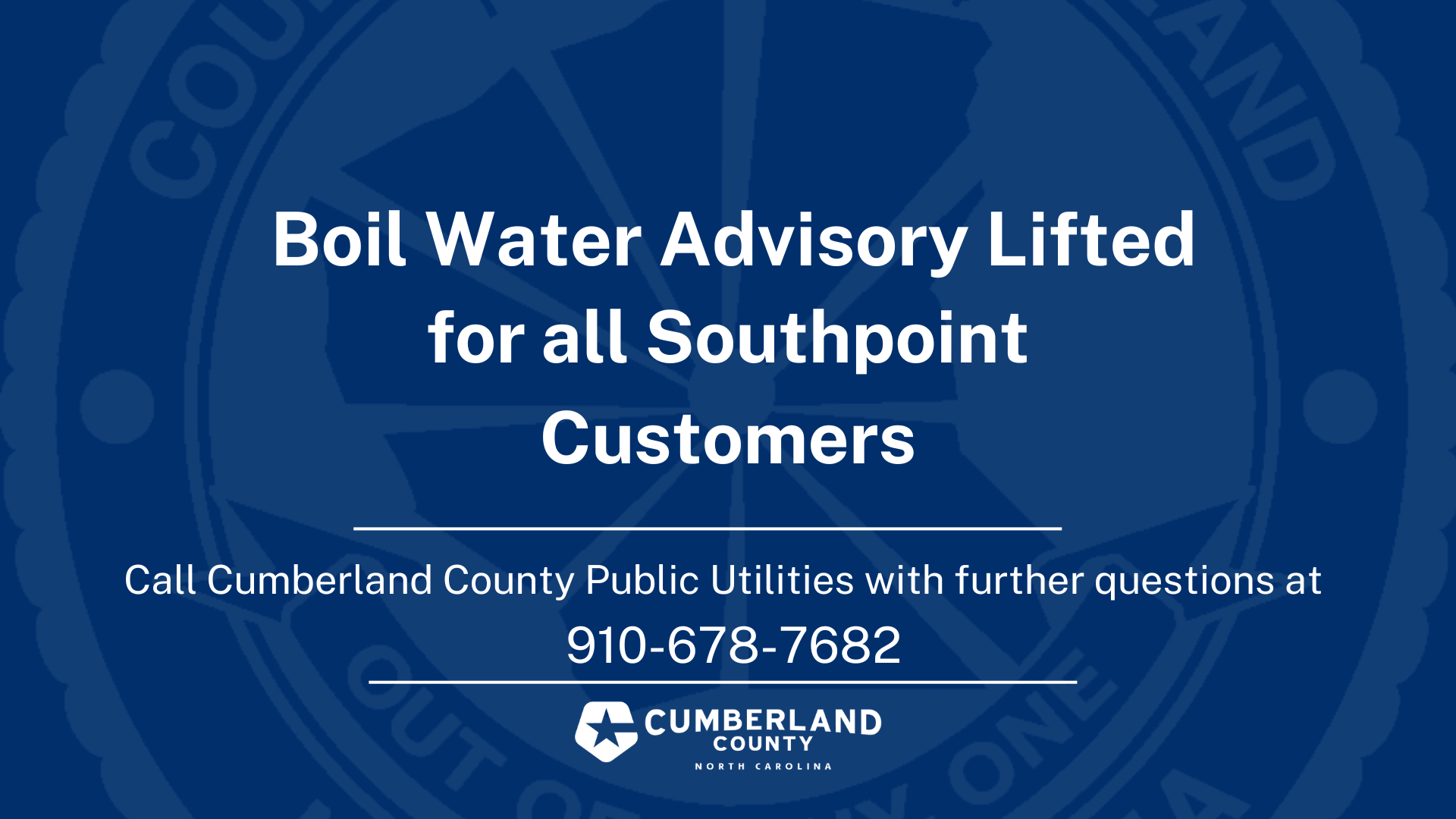 Boil Advisory Lifted